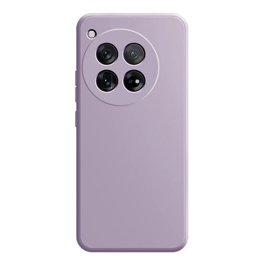 For OnePlus 12 5G Case Straight Edge Shockproof TPU Phone Case - Grass Purple