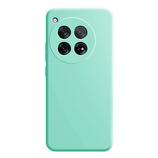 For OnePlus 12 5G Case Straight Edge Shockproof TPU Phone Case - Light Cyan