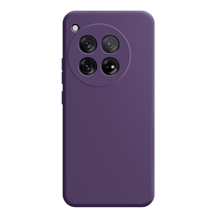 For OnePlus 12 5G Case Straight Edge Shockproof TPU Phone Case - Dark Purple
