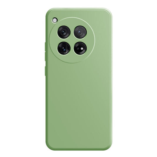 For OnePlus 12 5G Case Straight Edge Shockproof TPU Phone Case - Matcha Green