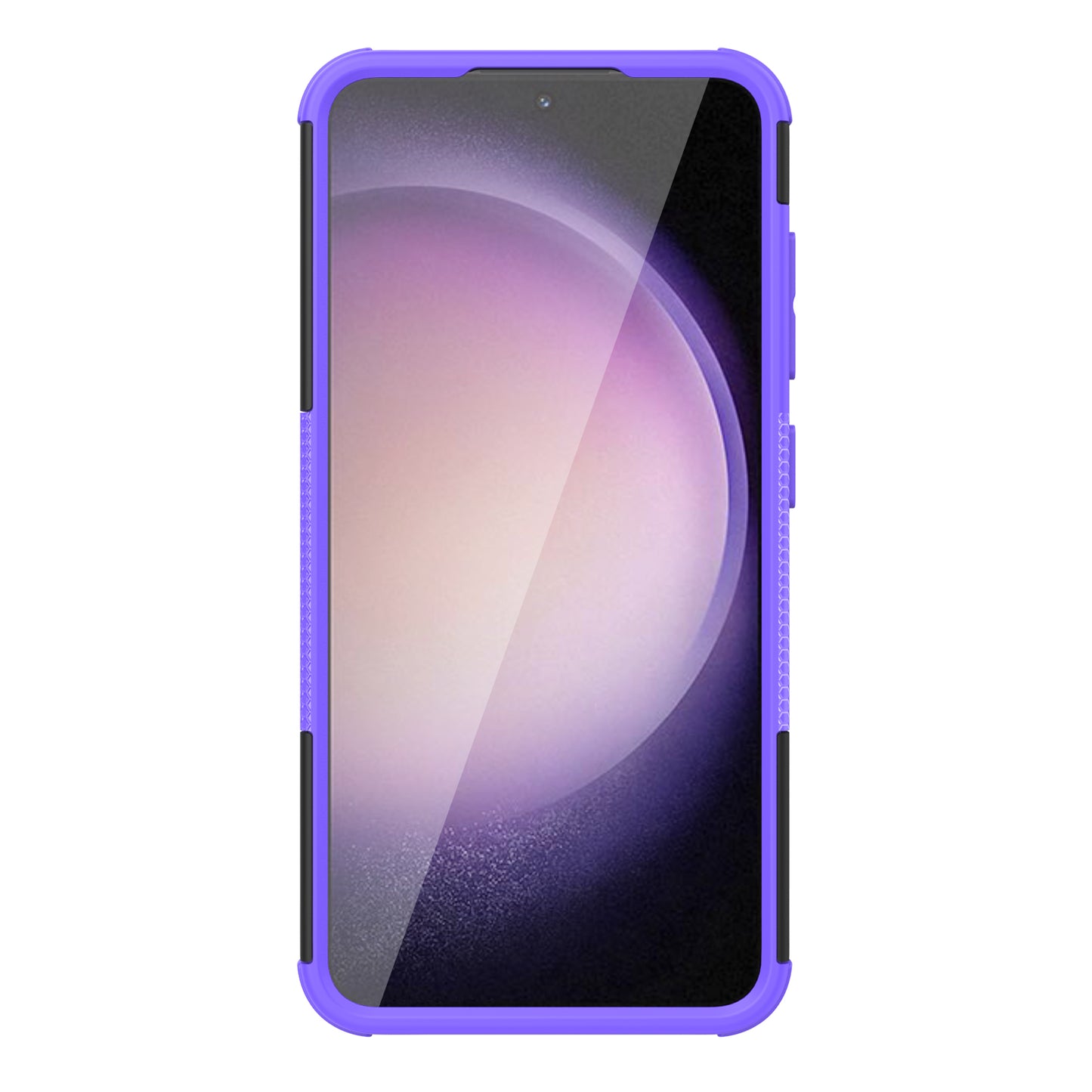 For Samsung Galaxy S24+ PC+TPU Phone Cover Tyre Pattern Phone Case with Kickstand - Purple