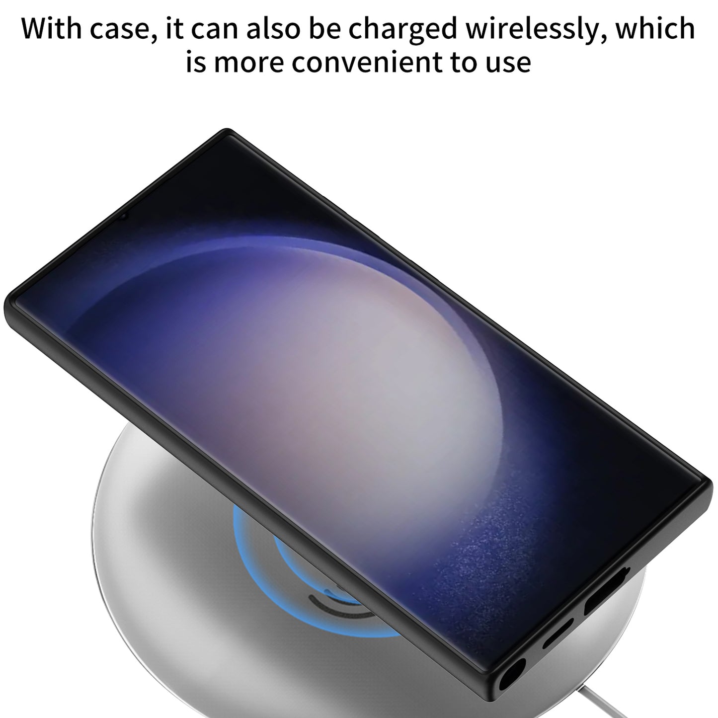 GKK For Samsung Galaxy S24 Ultra Magnetic Phone Case with Rotary Ring Kickstand - Black