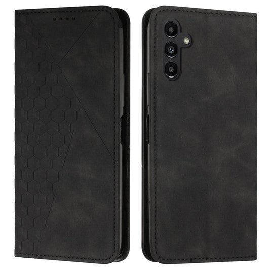 For Samsung Galaxy A35 5G Case Anti-Scratch PU Leather Phone Stand Cover - Black