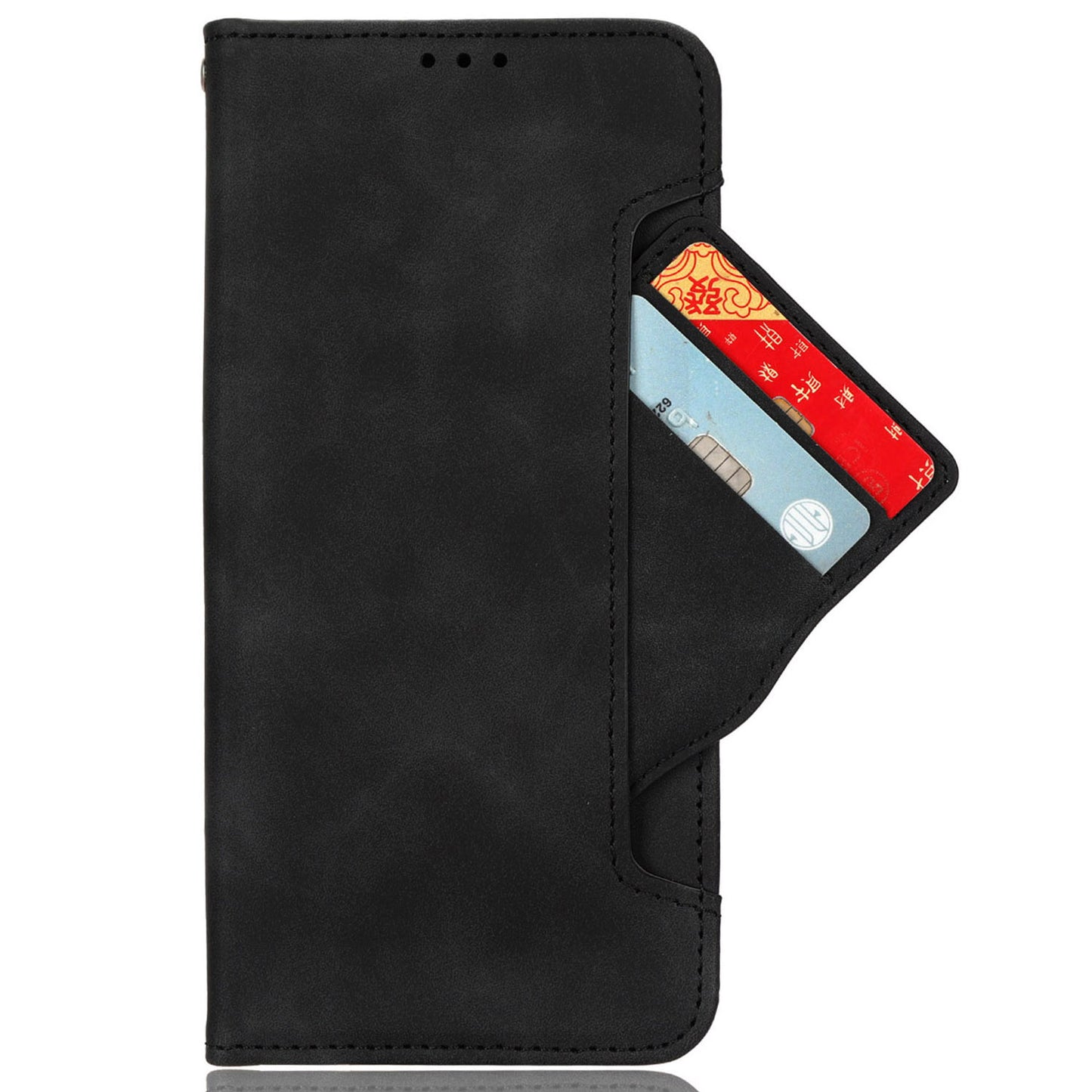 For Samsung Galaxy S24 Leather Phone Case Stand Multiple Card Slots - Black