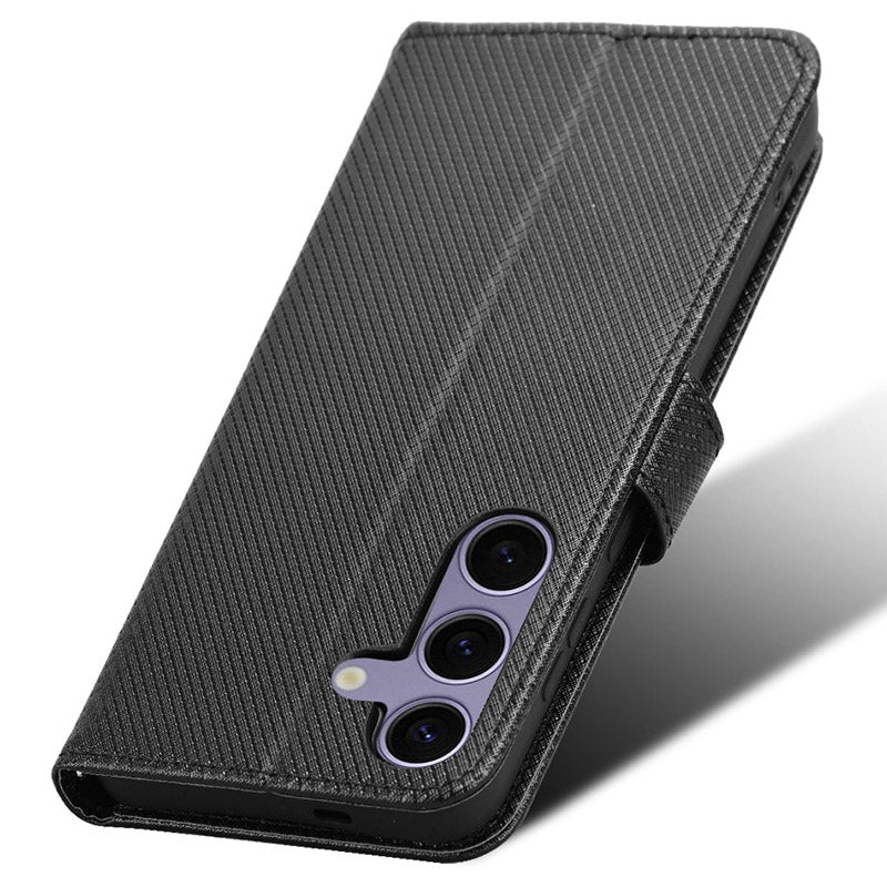 For Samsung Galaxy S24 Diamond Texture Leather Case Phone Wallet Stand - Black