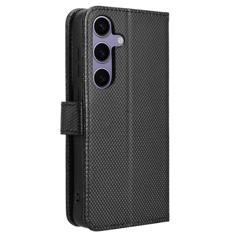 For Samsung Galaxy S24 Diamond Texture Leather Case Phone Wallet Stand - Black