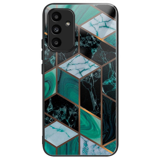 For Samsung Galaxy A15 4G / 5G Tempered Glass Case Shock Protective Phone Cover Marble Pattern - Style M
