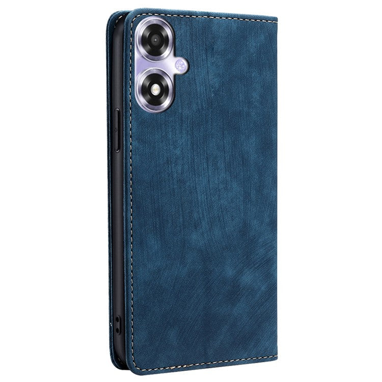 Phone Case for Oppo A2x 5G / A2m 5G Shell PU Leather RFID Blocking Card Holder Cover - Blue