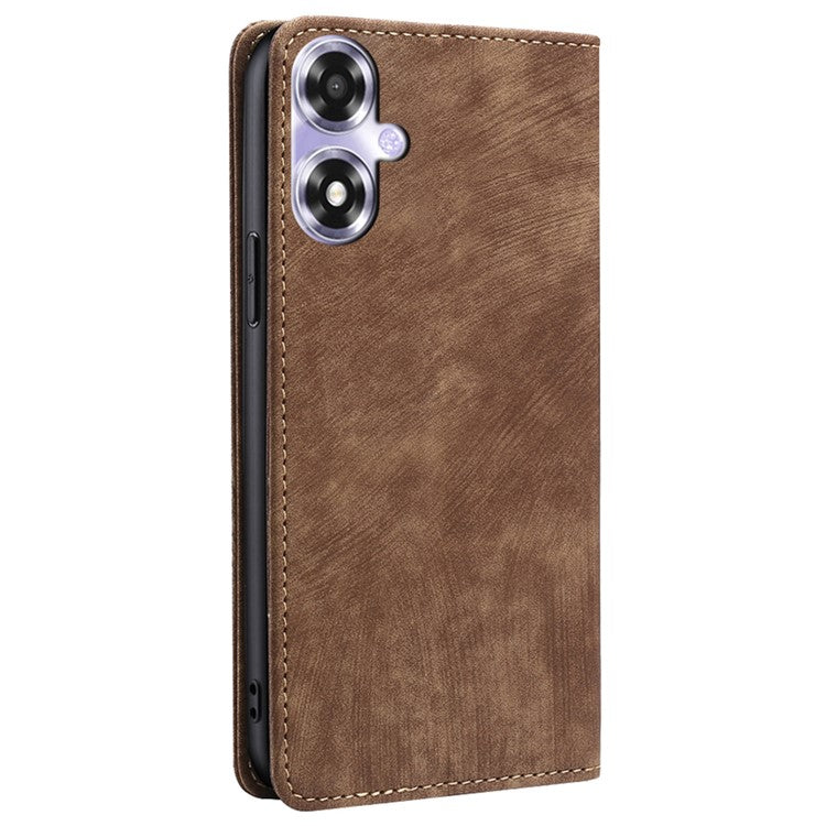 Phone Case for Oppo A2x 5G / A2m 5G Shell PU Leather RFID Blocking Card Holder Cover - Brown