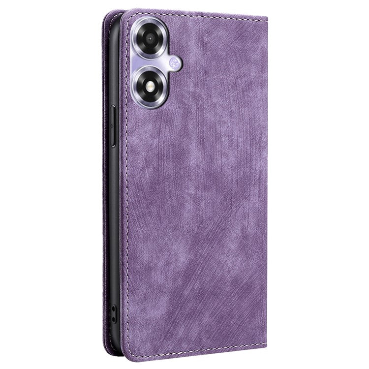 Phone Case for Oppo A2x 5G / A2m 5G Shell PU Leather RFID Blocking Card Holder Cover - Purple