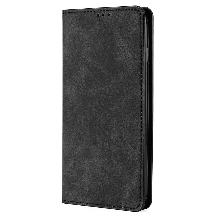 PU Leather Shell for OnePlus 12 5G Phone Case Stand Card Slots Cell Phone Cover - Black