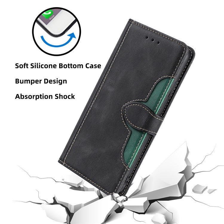 For OnePlus 12 5G Cover Straw Hat Design Shockproof PU Leather Stand Wallet Cell Phone Case - Black