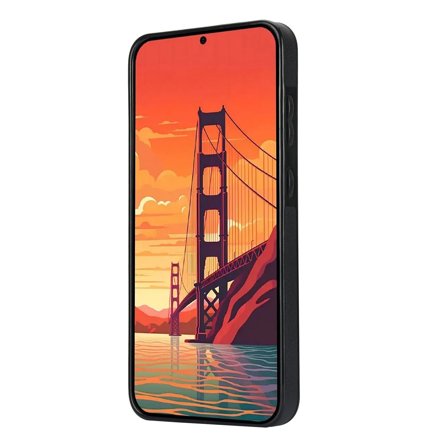 For Samsung Galaxy S24+ Cell Phone Case Strap Kickstand Card Slot PU Leather+TPU Protective Shell - Black