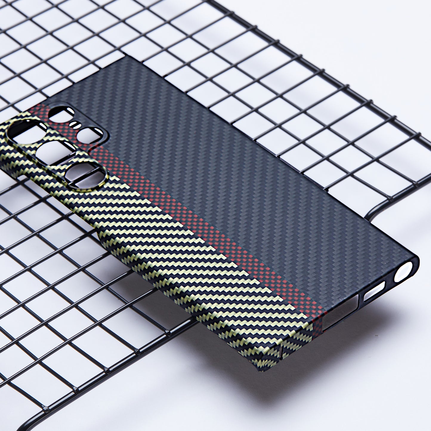 Aramid Fiber Protective Case for Samsung Galaxy S24 Ultra 1500D Texture 3-Color Phone Cover
