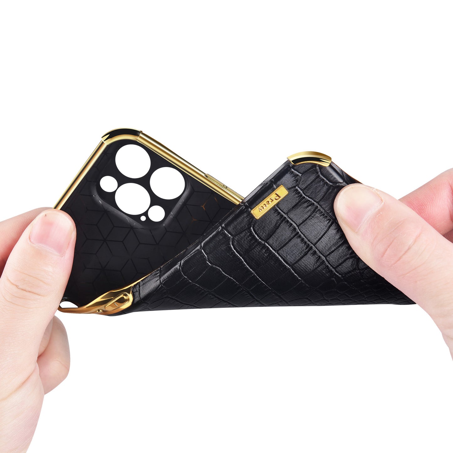 For Samsung Galaxy S24 Cell Phone Case Crocodile Texture 6D Electroplating Shockproof Cover - Yellow