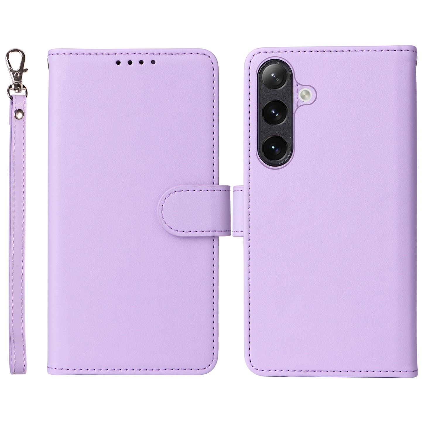 BETOPNICE 005 For Samsung Galaxy S24+ Leather Case Phone Wallet Detachable 2-in-1 - Purple