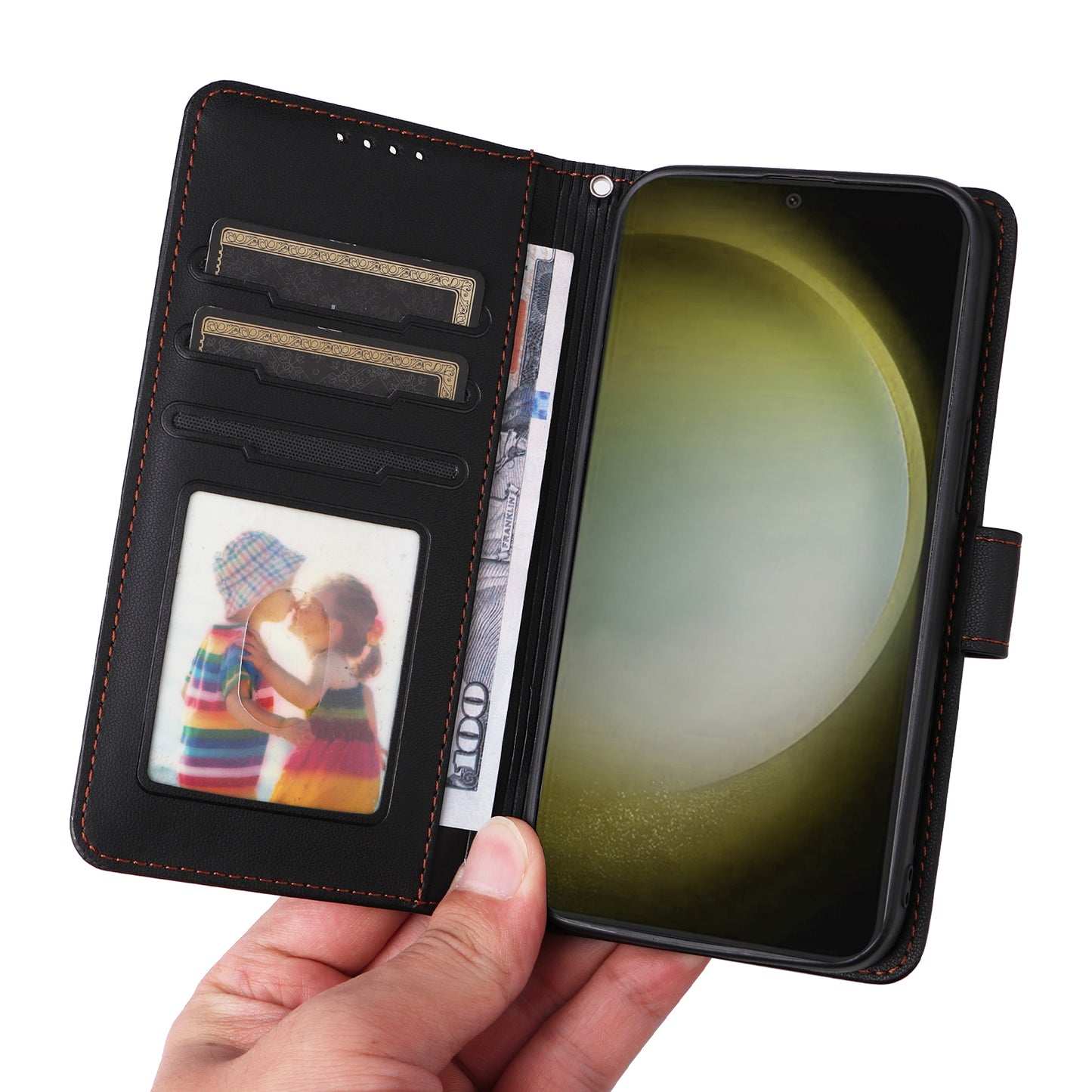 BETOPNICE 005 For Samsung Galaxy S24+ Leather Case Phone Wallet Detachable 2-in-1 - Black