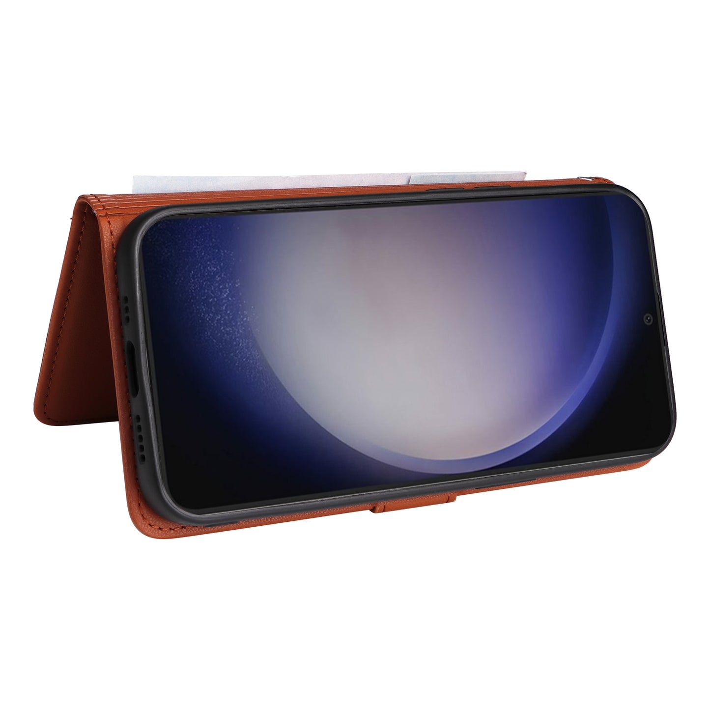 BETOPNICE 005 For Samsung Galaxy S24 Wallet Phone Case Detachable Leather Cover - Brown