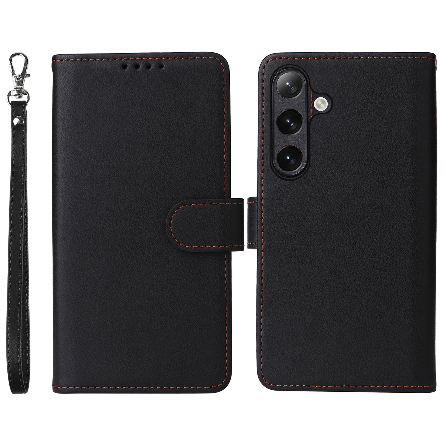 BETOPNICE 005 For Samsung Galaxy S24 Wallet Phone Case Detachable Leather Cover - Black