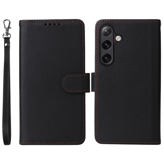 BETOPNICE 005 For Samsung Galaxy S24 Wallet Phone Case Detachable Leather Cover - Black