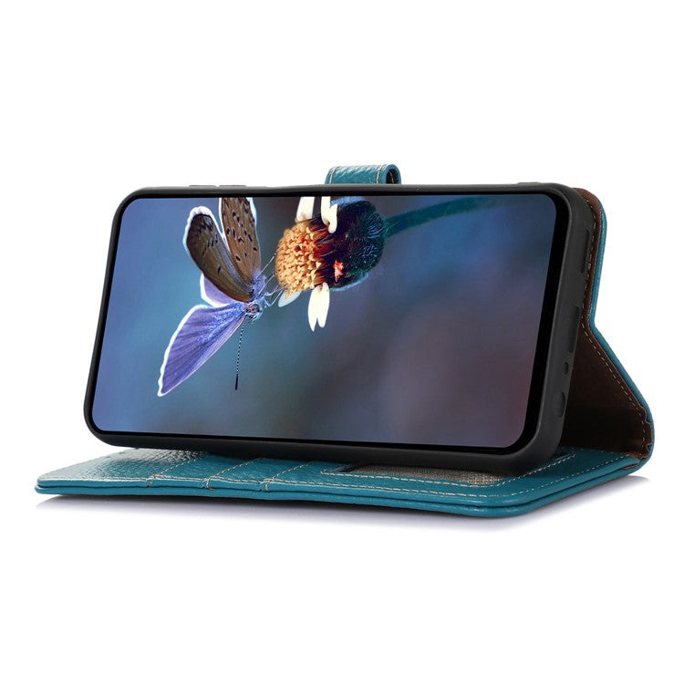 For Asus ROG Phone 8 5G / Phone 8 Pro 5G Litchi Texture Phone Case RFID Blocking Wallet Phone Cover - Blue