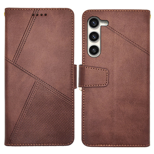 IDEWEI For Samsung Galaxy S24 Leather Case Protective Phone Cover with Wallet Card Holder - Brown