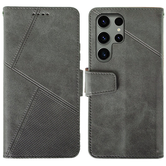 IDEWEI For Samsung Galaxy S24 Ultra Wallet Case Leather Phone Cover Card Holder - Black