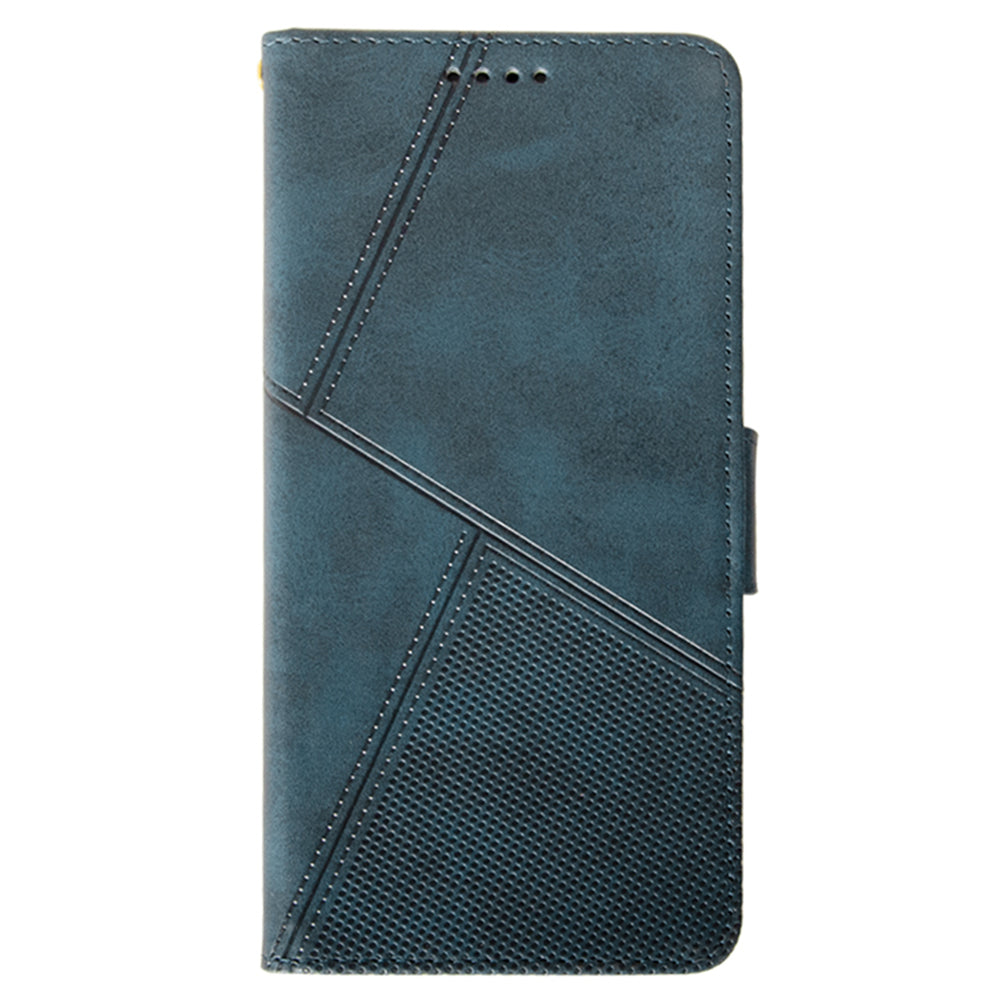 IDEWEI For Samsung Galaxy S24+ Calf Texture Leather Case Wallet Phone Cover - Blue