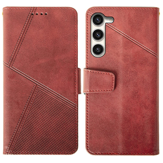 IDEWEI For Samsung Galaxy S24+ Calf Texture Leather Case Wallet Phone Cover - Red