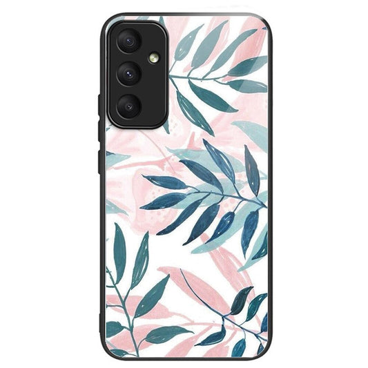 For Samsung Galaxy A35 5G Tempered Glass Case Phone Cover Drop Protection - Leaves