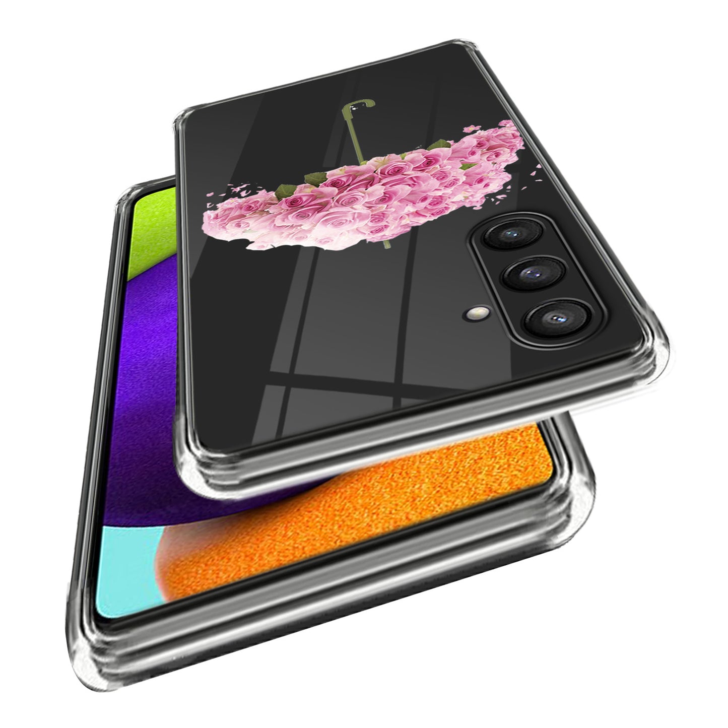 For Samsung Galaxy S24 Phone Case Slim TPU Cover Pattern Printing - Flower Umbrella