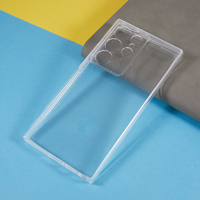 For Samsung Galaxy S24 Ultra Case Acrylic + TPU Phone Cover with PET Film All-Around Protection