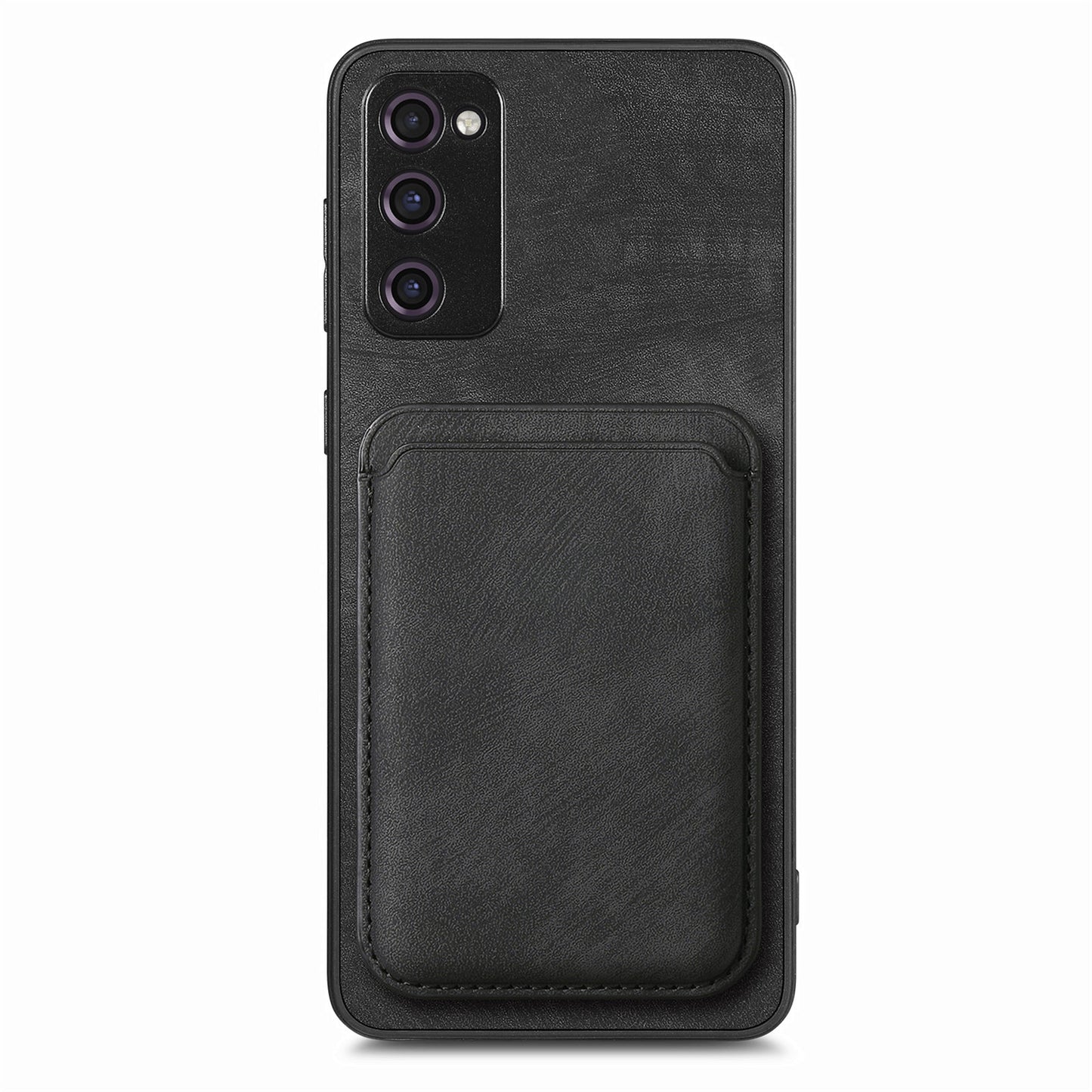 D12 For Samsung Galaxy S20 Lite / S20 FE / S20 FE 5G / S20 FE 2022 Case Detachable Card Case Shell - Black