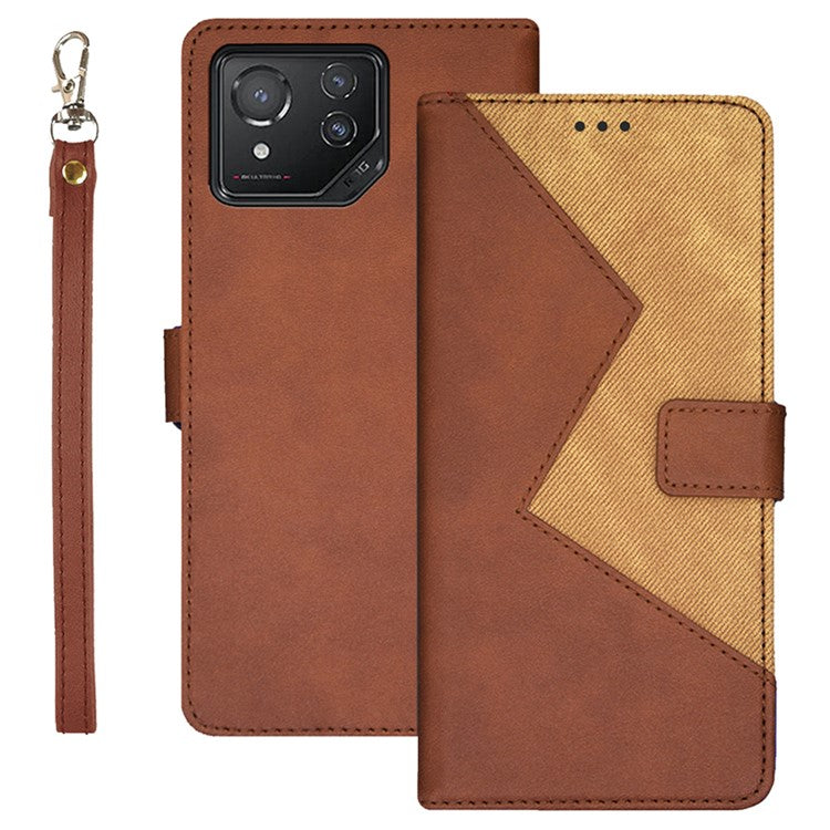 IDEWEI For Asus ROG Phone 8 5G / Phone 8 Pro 5G Phone Case Leather Cover with Card Slots - Brown