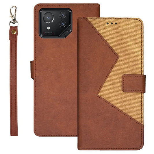 IDEWEI For Asus ROG Phone 8 5G / Phone 8 Pro 5G Phone Case Leather Cover with Card Slots - Brown