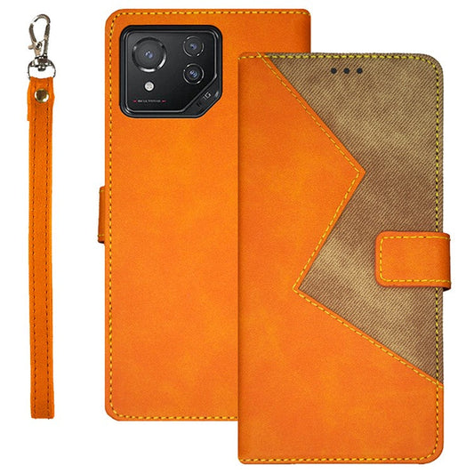 IDEWEI For Asus ROG Phone 8 5G / Phone 8 Pro 5G Phone Case Leather Cover with Card Slots - Yellow