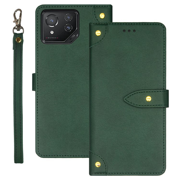 IDEWEI For Asus ROG Phone 8 5G / Phone 8 Pro 5G Case Drop-resistant Leather Card Holder Phone Cover - Green