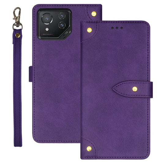 IDEWEI For Asus ROG Phone 8 5G / Phone 8 Pro 5G Case Drop-resistant Leather Card Holder Phone Cover - Purple