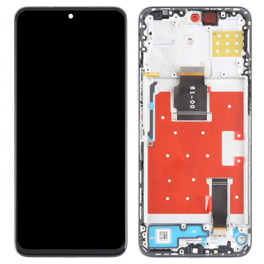 For Honor 90 Lite 5G Grade C LCD Screen and Digitizer Assembly + Frame Replacement Part (without Logo)  - Silver