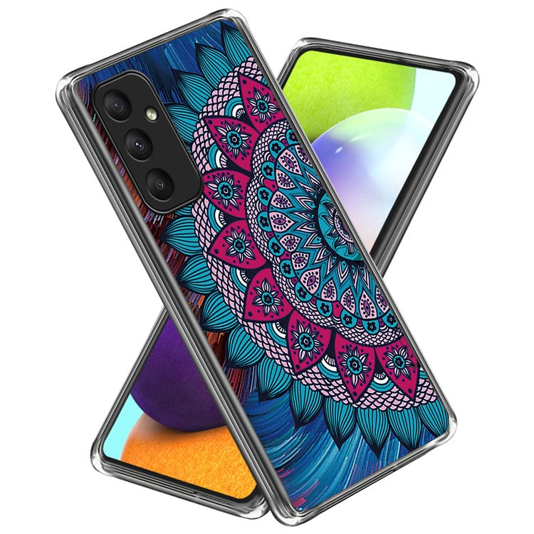 TPU Case for Samsung Galaxy A35 5G Phone Back Cover Pattern Printing - Mandala Flower