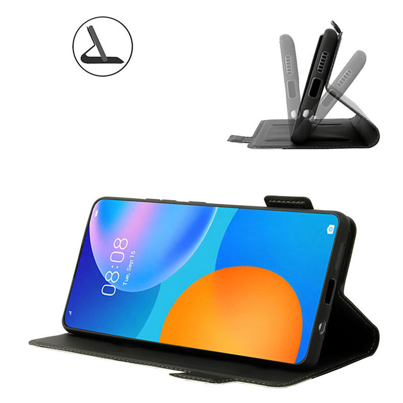For Samsung Galaxy S24+ Flip Stand Phone Cover Shockproof Card Slot PU Leather Phone Case - Black