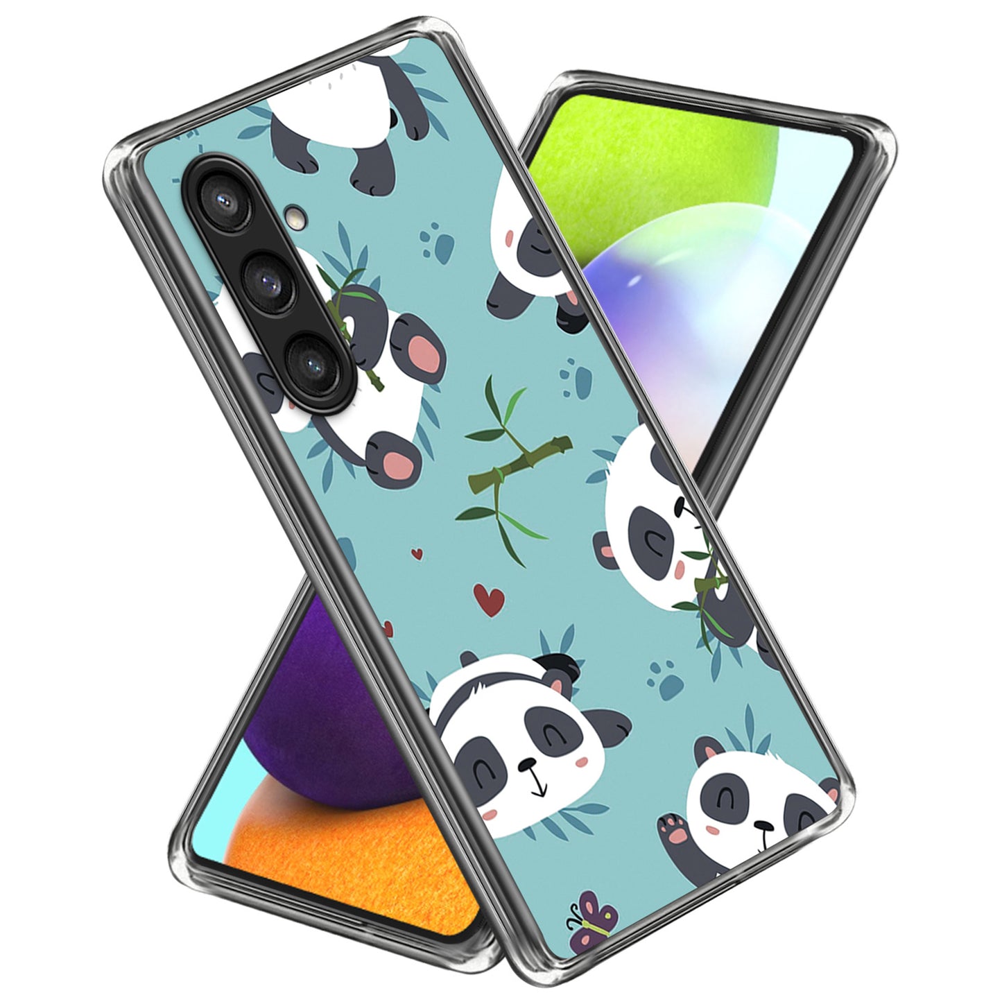 For Samsung Galaxy S24+ TPU Case Pattern Printed Anti-scratch Phone Cover - Cute Pandas