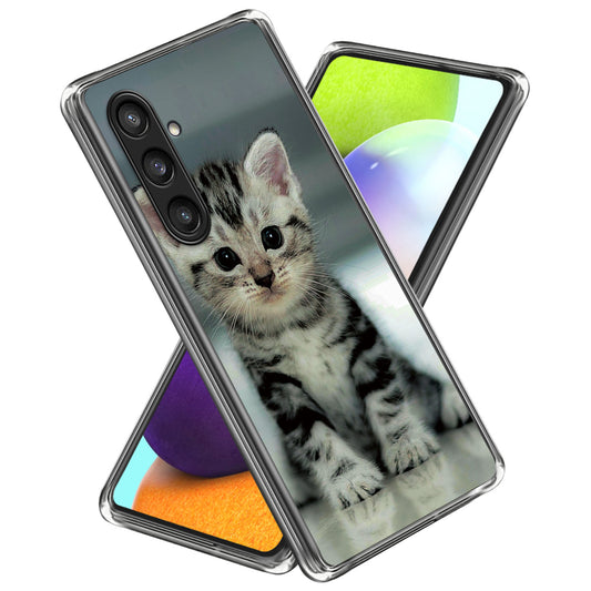 For Samsung Galaxy S24+ TPU Case Pattern Printed Anti-scratch Phone Cover - Cute Cat