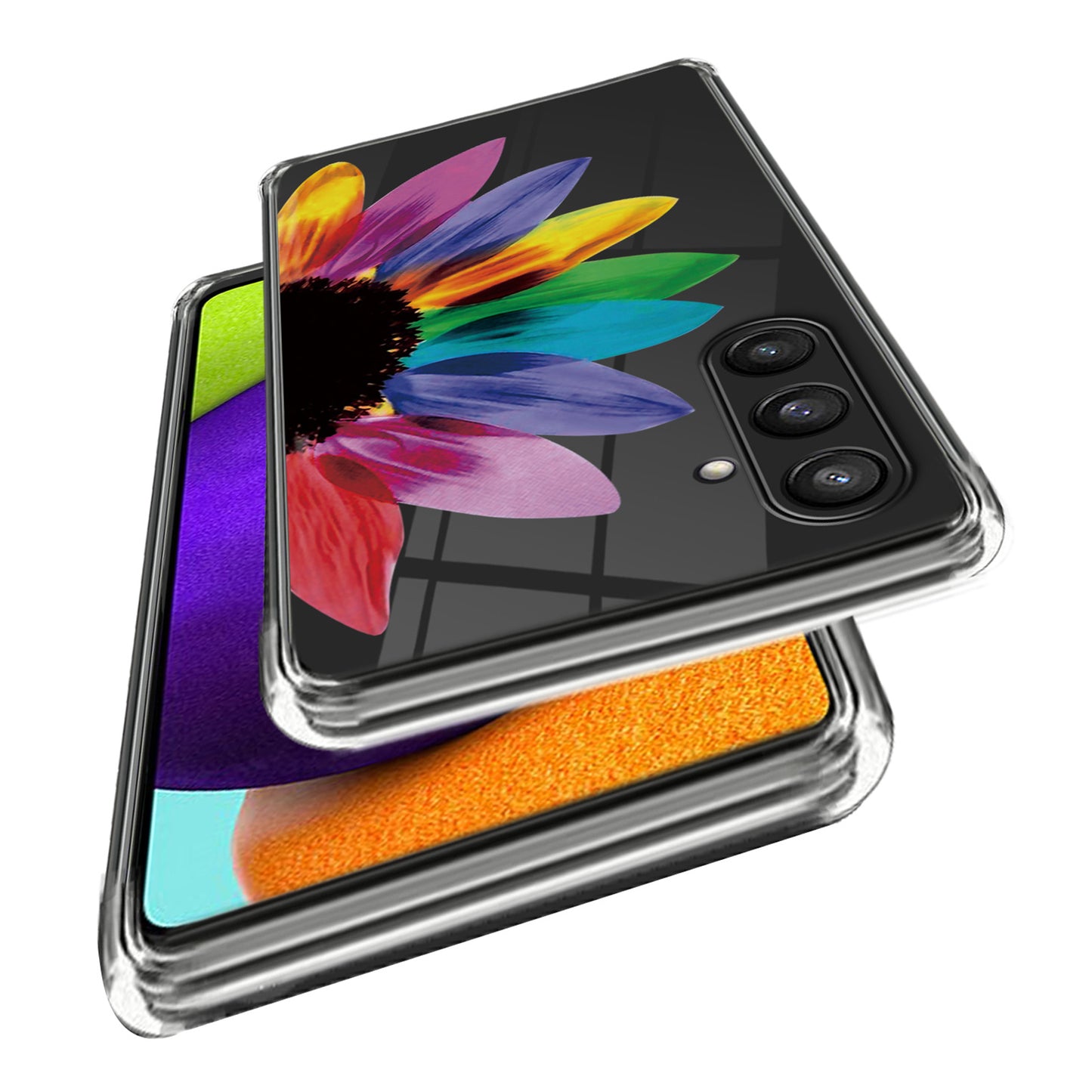 For Samsung Galaxy S24 TPU Phone Case Protective Phone Cover Pattern Printing - Colorful Flower