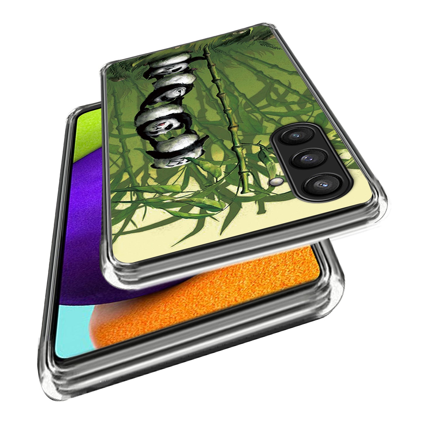 For Samsung Galaxy S24 TPU Phone Case Protective Phone Cover Pattern Printing - Stacking Pandas