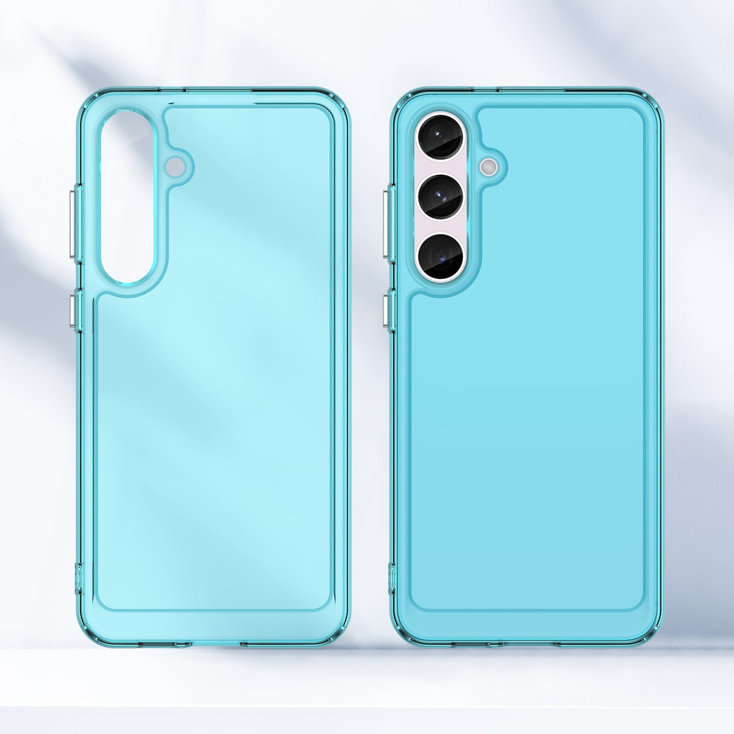 For Samsung Galaxy S24+ Case Candy Series Anti-collision TPU Cell Phone Cover - Transparent Blue