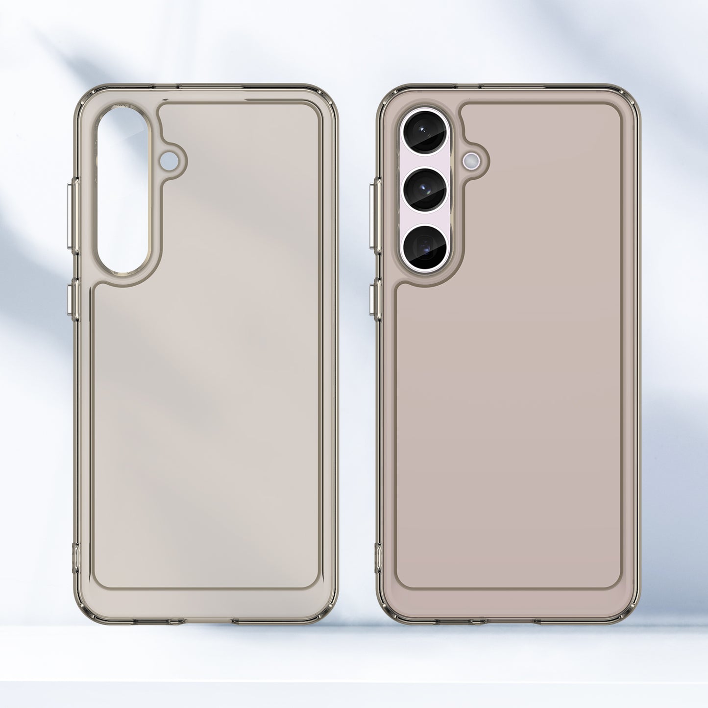 For Samsung Galaxy S24+ Case Candy Series Anti-collision TPU Cell Phone Cover - Transparent Grey