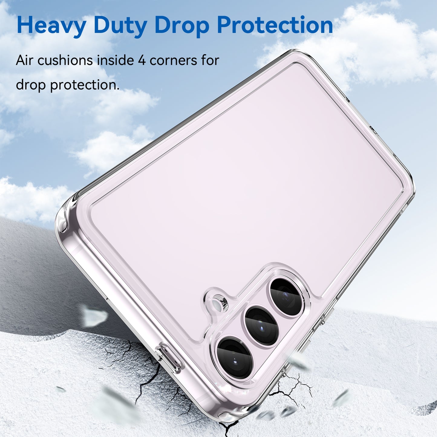 For Samsung Galaxy S24+ Case Candy Series Anti-collision TPU Cell Phone Cover - Transparent