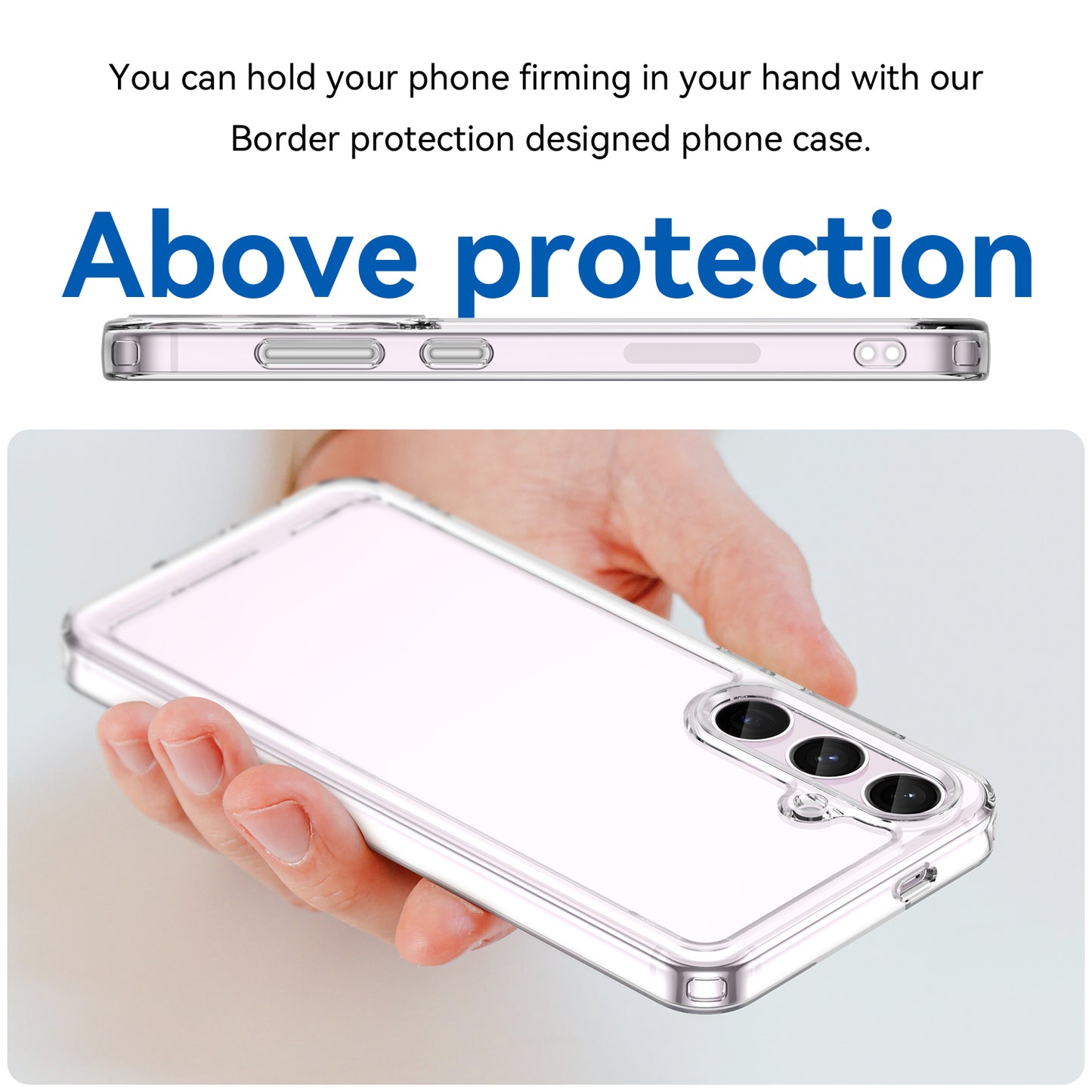 For Samsung Galaxy S24+ Case Candy Series Anti-collision TPU Cell Phone Cover - Transparent