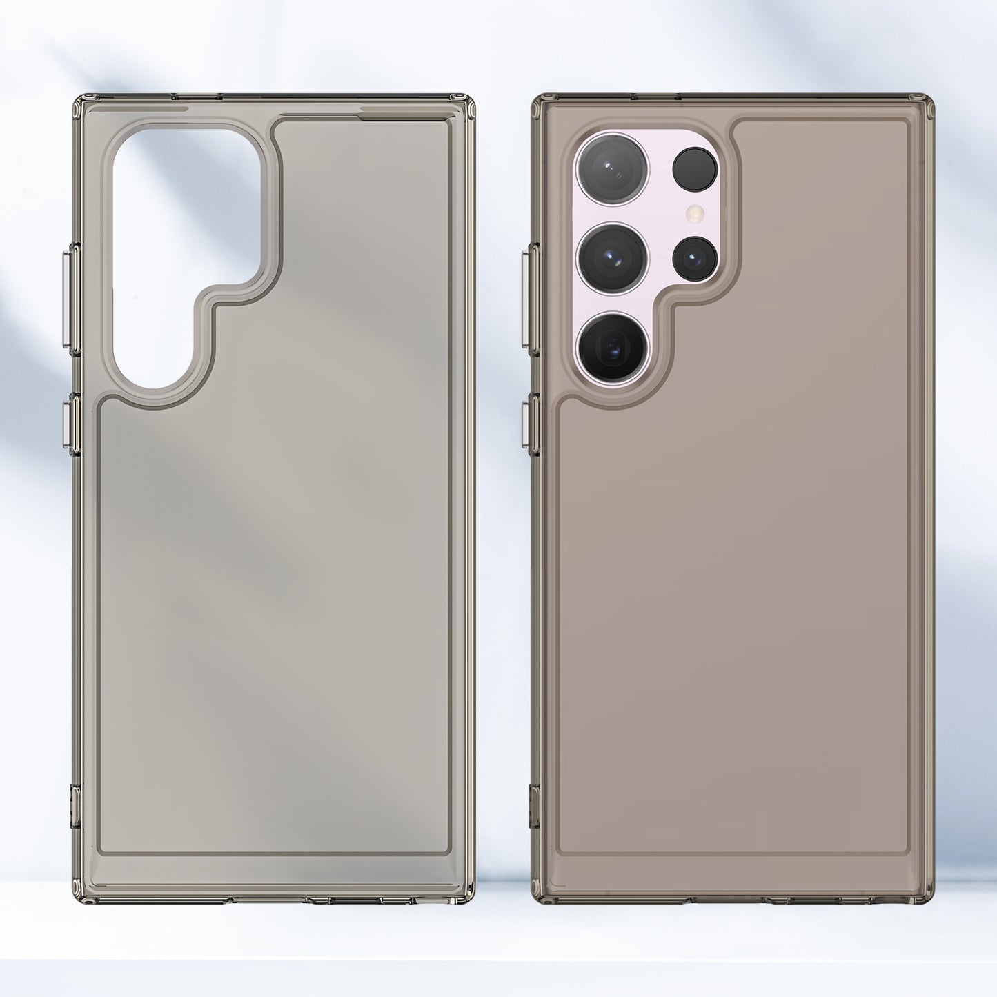 For Samsung Galaxy S24 Ultra Case Candy Series Flexible TPU Cell Phone Cover - Transparent Grey